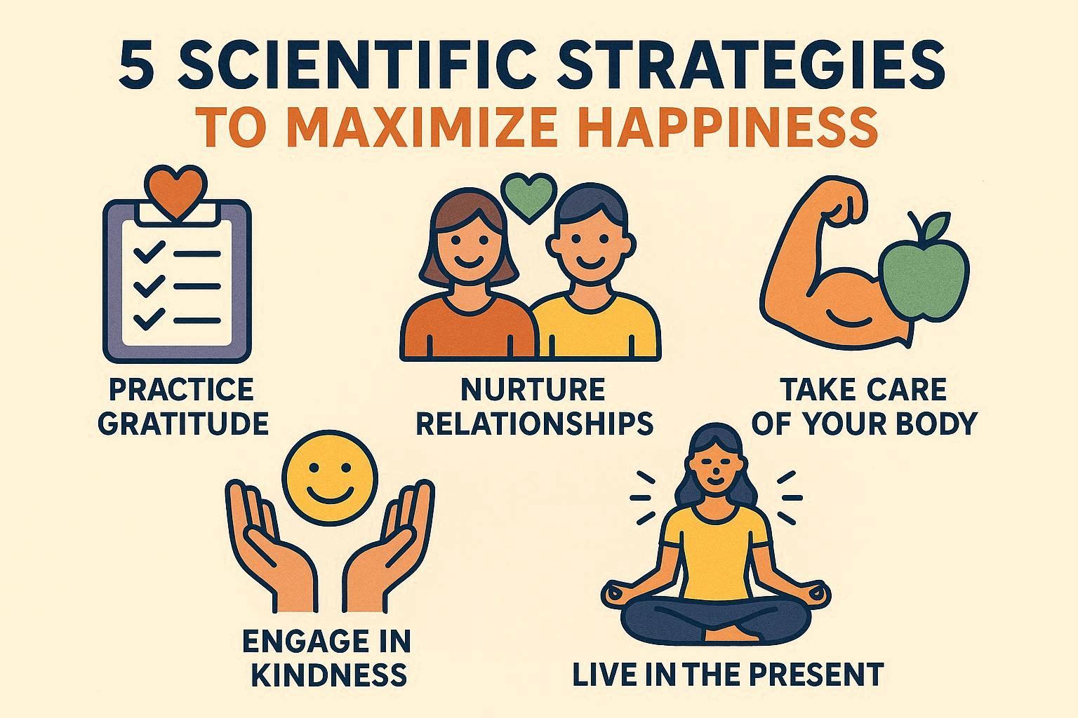 幸福度を最大化する5つの科学的戦略：ハッピーに生きるための完全ガイド