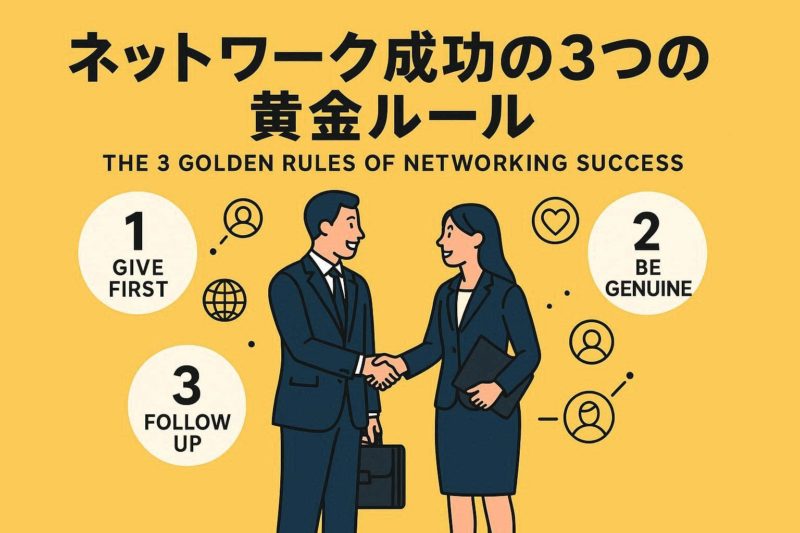 ネットワーキング成功の3つの黄金律