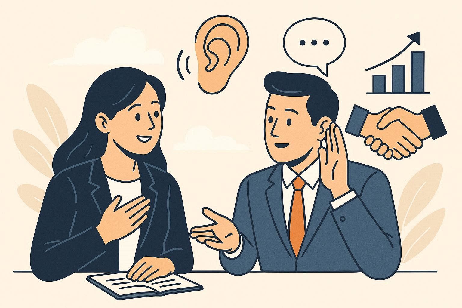 「聞き上手」は才能じゃない！科学が証明する最強のビジネススキル：信頼と成果を生む傾聴術